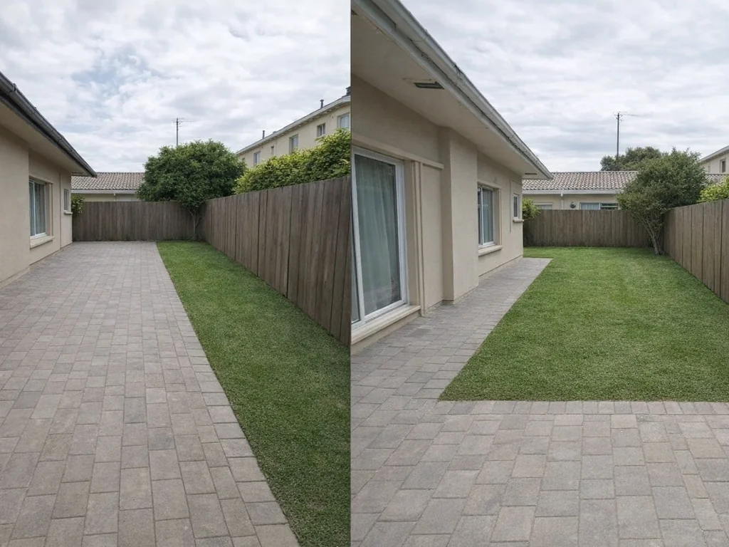 Before and after rubble removal at a Vanderbijlpark residence